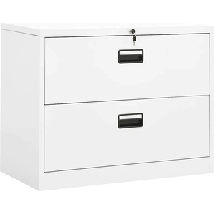 vidaXL Шкаф за папки, бял, 90x46x72, 5 cм, стомана (336286)