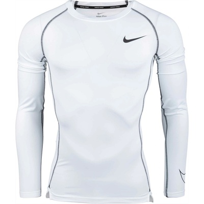 Nike NP DF Tight top LS M biele čierne