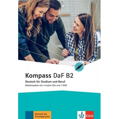 Kompass DaF 1 (B2) – Medienpaket (4CDs + 1DVD) Klett nakladatelství