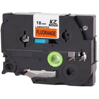 Pro Brother Съвместима лента с Brother TZ-B41/TZe-B41, сигнал 18mm x 8m, черен печат/портокал. база (TZeB41)