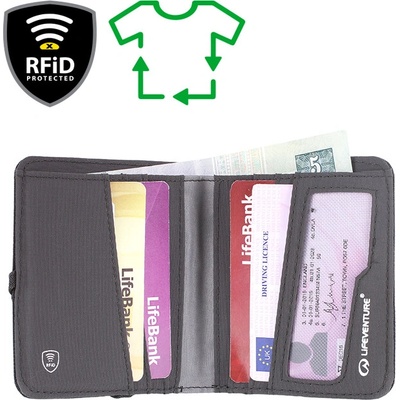 LIFEVENTURE RFiD Компактен портфейл, рециклиран, сив (TO.68266)