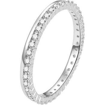 Beneto Jedinečný strieborný prsteň so zirkónmi AGG227