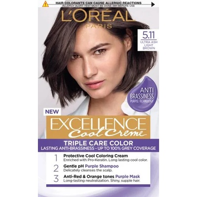 L'Oréal L'Oréal Еxcellence Боя за коса, 5.11 Ultra Ash Light Brown