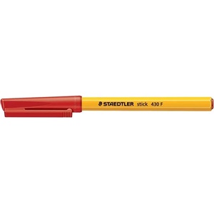 STAEDTLER Химикалка, 0, 3 мм, капачка, STAEDTLER "Stick 430 F", червена 430 F-2 (430 F-2)