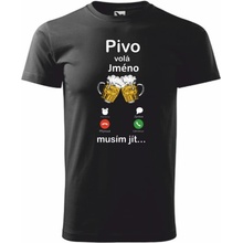 Tričko pánské PIVO VOLÁ černá