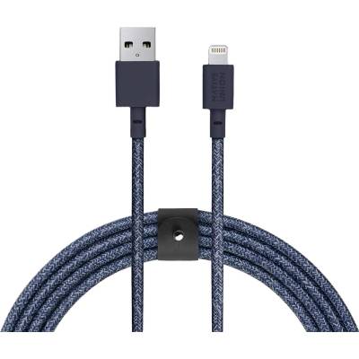 Native Union Belt Cable XL Lightning - здрав плетен кабел за устройства с Lightning порт (син) (300 см)