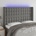 vidaXL LED горна табла за легло, тъмносива, 147x16x118/128 см, плат (3124481)