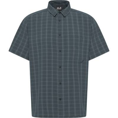 Jack Wolfskin Мъжка риза с копчета Jack Wolfskin Meseta Shirt - Check Dark Navy - размер XL (033-3067-0214)