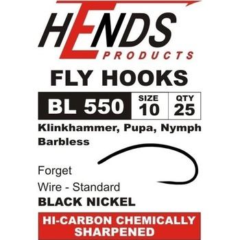 Hends Háčky Hooks BL 550 Black Nickel 25 ks vel.12