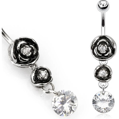 Marre piercing do pupíku růže HWNAL13602