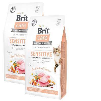 Brit Care Cat Grain-Free Sensitive Healthy Digestion & Delicate Taste 2 x 7 kg