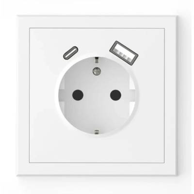 Commel КОНТАКТ ШУКО 16a + usb ТИП a+c 15w БЯЛ (3856024407786)