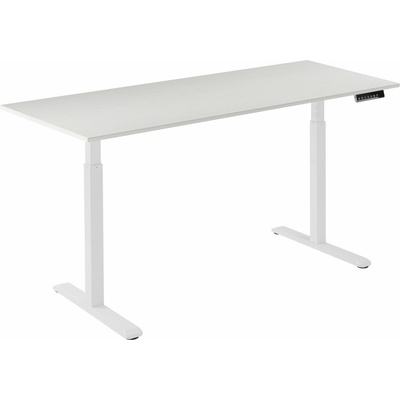 AlzaErgo Table ET2 biely + doska 160 × 80 cm lamino biely dub