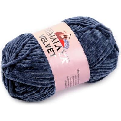 Pletací žinylková příze Velvet 100 g Varianta: 13 (90021) modrá delta, Balení: 1 ks 55832/141071/273914