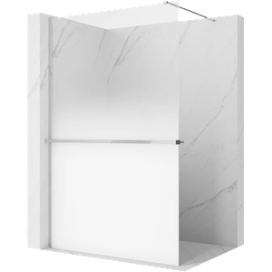Mexen Kioto+ душ параван с рафт Walk-in 70 x 200 см, омбре бял 8 мм, хром - 800-070-121-01-86 (800-070-121-01-86)