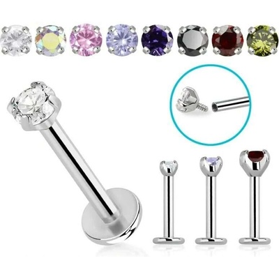 InfinityPierce.cz Labret se zirkonem LBCZIN