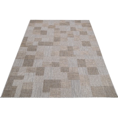 Makro Abra Sisal MELISSA KM27A Kostky Geometrický šedý