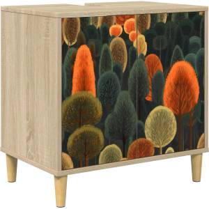 vidaXL Шкаф за баня ZAANDAM Сонома 60 x 40 x 60 см Инженерна дървесина (8007400)