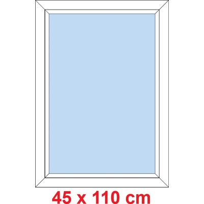 Soft Plastové okno 45x110 cm, FIX neotevíravé, Antracit struktura/bílá