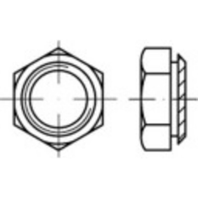 TOOLCRAFT 159303 Press nuts M10 ocel glavanizované zinkom 100 ks
