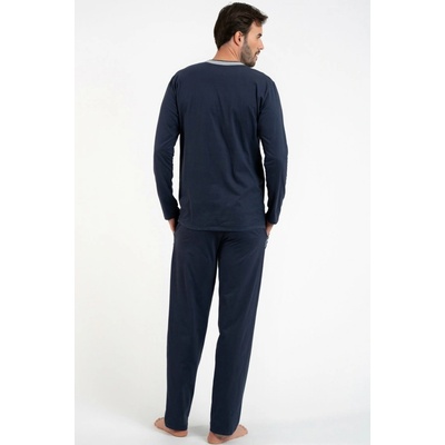 Italian Fashion Zbyšek pánské pyžamo dlouhé tm.modré