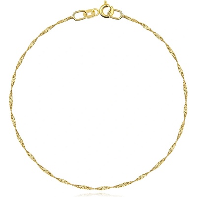 Šperky Eshop Zlatý náramek 14K vzor Singapur ze žlutého zlata, 170 mm S5GG258.40