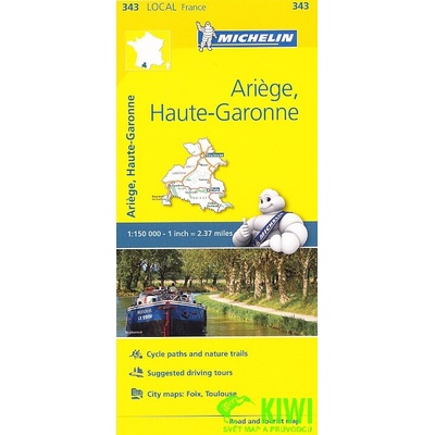 mapa Ariege, Haute-Garonne 1:150 t.