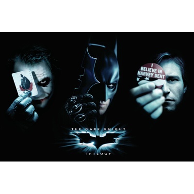 Plagát, Obraz - The Dark Knight Trilogy - Trio, 40 × 26.7 cm