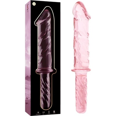 Ibiza Nebula Model 24 Dildo Borosilicate Glass 28.5 x 5 cm Pink