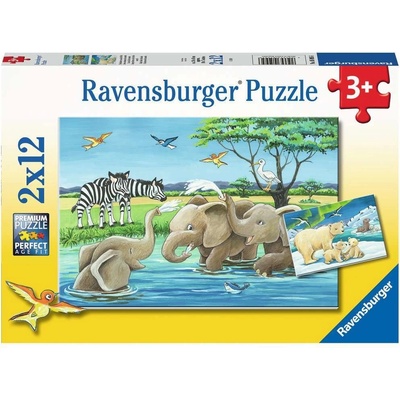 RAVENSBURGER Mláďata zvířat 2 x 12 dílků