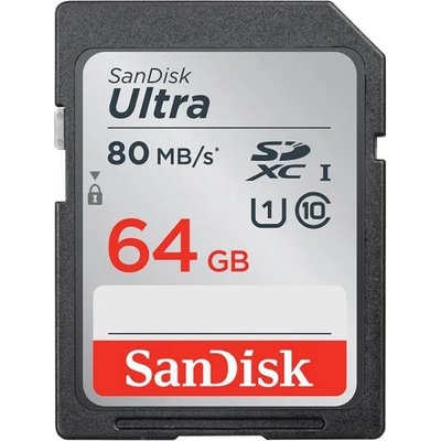 Карта памет SanDisk SD Ultra SDXC, 64GB, 120MB/s (186497 / SDSDUN4-064G-GN6IN) (186497 / SDSDUN4-064G-GN6IN)