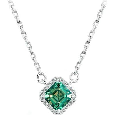 P&J Jewellery Stříbrný moissanitový náhrdelník SMN9