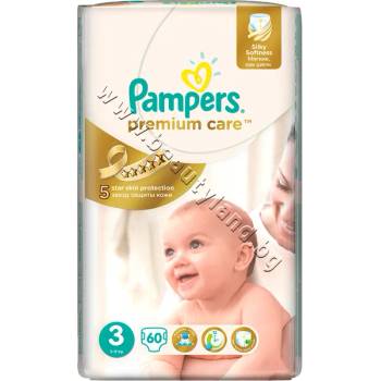 Pampers Пелени Pampers Premium Care Midi, 60-Pack, p/n PA-0201679 - Пелени за еднократна употреба за бебета с тегло от 5 до 9 kg (PA-0201679)