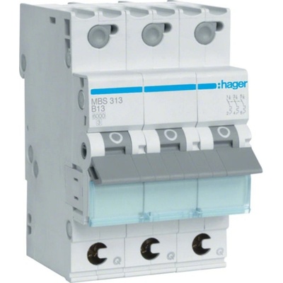Hager MBS313 3P 13A, char.B, 6 kA