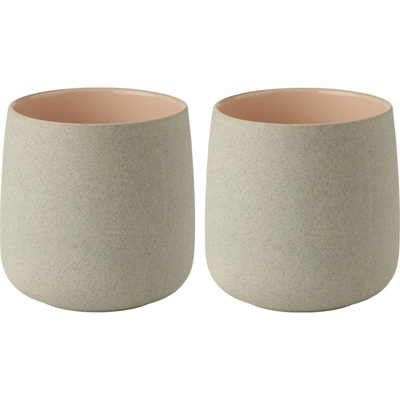 Stelton Šálka EMMA ružová farba kamenina 2 x 220 ml