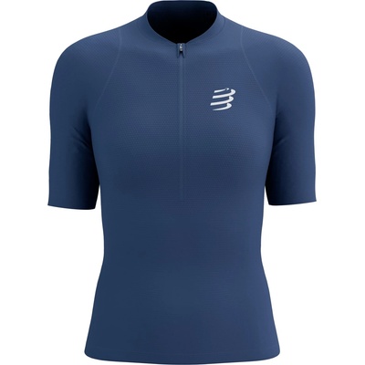 Compressport Дамска тениска Compressport Women's Trail Racing Postural S/S Top Running shirt - Indigo (916-3351-0113)