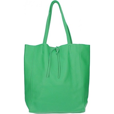 Made In Italy kožená shopper kabelka 396 zelená