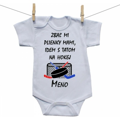 Boodyy Body s krátkym rukávom Idem s tatom na hokej