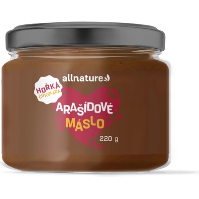 Allnature Arašidové máslo s horkou čokoládou 220 g
