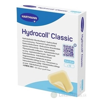 Hydrocoll Classic hydrokoloidné krytie na rany (5 x 5 cm) 1x10 ks