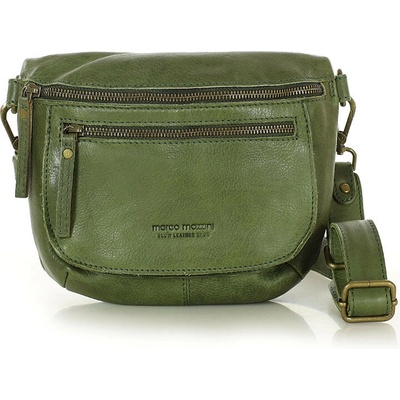 Mazzini Marco Dámska kožená kabelka cez rameno crossbody zelená vs134d