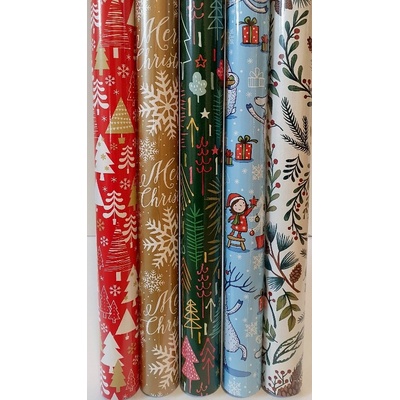 Nekupto balící papír Vánoční 0.7x5m mix