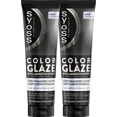Syoss Color Glaze Transparentní Tónovací Lesk na Vlasy 2 ks