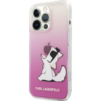 KARL LAGERFELD Choupette Fun Case - дизайнерски кейс с висока защита за iPhone 13 Pro Max (розов)