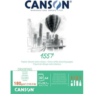 Canson 1557 blok lepený 180g A4 30 listů