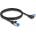 Delock RJ45 мрежов кабел Cat. 6A S/FTP право / ляво огъване 1 м черен