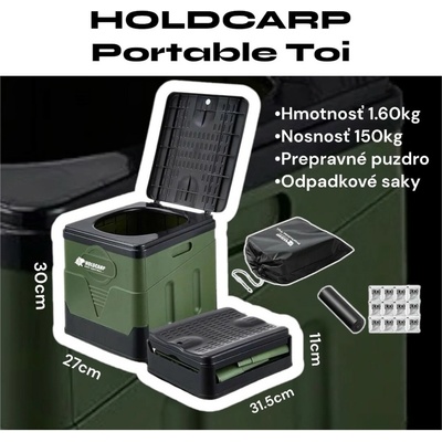 Holdcarp Skladacia prenosná toaleta Portable Toi