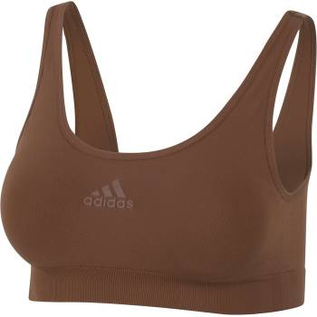 adidas Sport Active Seamless Micro Stretch Scoop Lounge Bra - Toasted Mocha