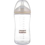 Canpol babies Бебешко шише с двузонов биберон Canpol babies - Natural Shape, 330 ml, 6 м+ (35/402) - ozone