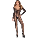Leg Avenue Lace Bodystocking 89369 Black